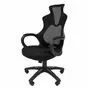 Директорское кресло РК 210, ткань TW-11 черная, спинка – сетка черная